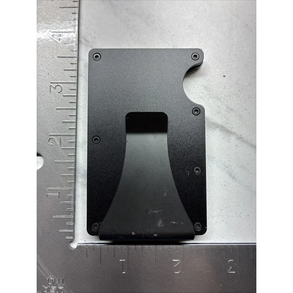 Metal Slim Star Wars Boba Fett Mandalorian Logo RFID Blocking Wallet